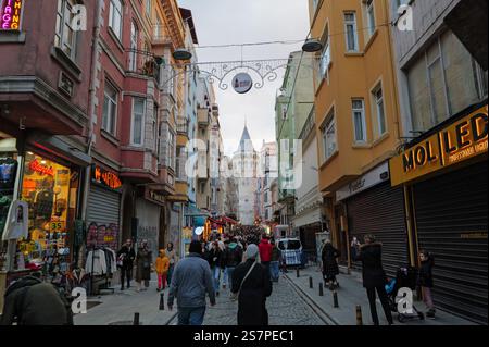 Sehenswürdigkeiten rund um Galata und Sirkeci im historischen Istanbul, Türkei Stockfoto