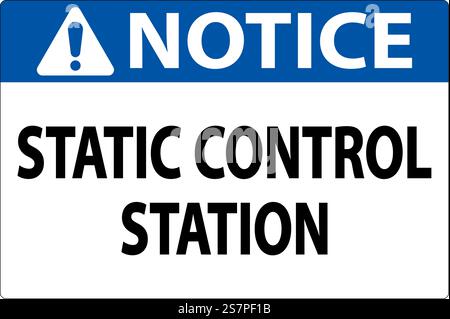 Hinweisschild Statische Kontrollstation Stock Vektor