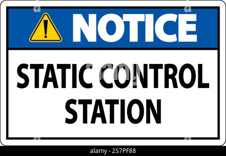Hinweisschild Statische Kontrollstation Stock Vektor