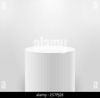 Weißer Podestvektor oder Podium. Vektorillustration. Stock Vektor