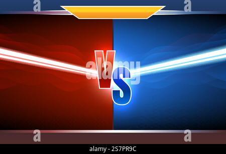 Gegen das Titelbild, den Bannersport gegen das Teamkonzept. Hintergrund der Vektorgrafik. Gegen das Titelbild, den Bannersport gegen das Teamkonzept. Vektorabbildung Stock Vektor