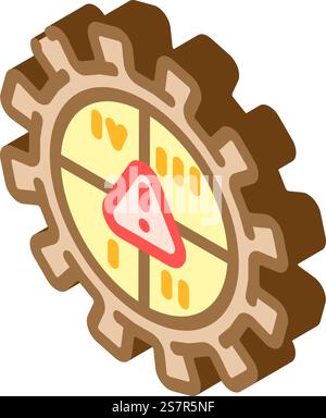 Isometrischer Symbolvektor für Management-Risiko. Management-Risiko-Zeichen. Isolierte Symboldarstellung. Isometrische Symbolvektorgrafik für Management-Risiko Stock Vektor