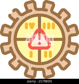 Farbsymbolvektor für Management-Risiko. Management-Risiko-Zeichen. Isolierte Symboldarstellung. Vektorgrafik für das Management-Risiko Stock Vektor