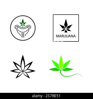 Cannabis-Logo-Vektor und -Symbol Stock Vektor