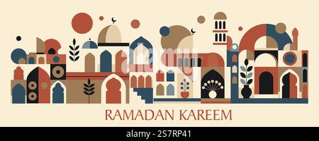 Abstraktes Ramadan Kareem Illustrationsdesign Stock Vektor