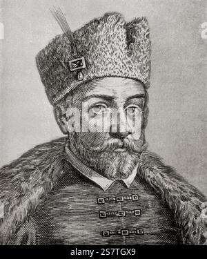 Iwan IV. Wassiljewitsch, 1530–1584, alias Iwan der Furchteinflößende oder Iwan der Schreckliche. Großfürst von Moskau, 1533 - 1547, dann 'Zar aller Russen' bis zu seinem Tod. Stockfoto