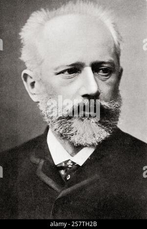 Pjotr Iljitsch Tschaikowski, 1840–1893, alias Peter Iljitsch Tschaikowski. Russischer Komponist der Romantik. Stockfoto