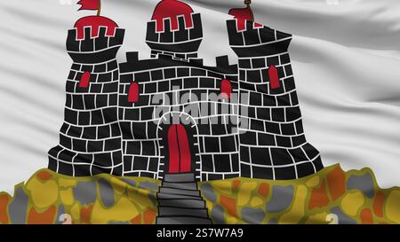 Edinburgh City Flag, Country UK, Großansicht, 3D-Rendering Stockfoto