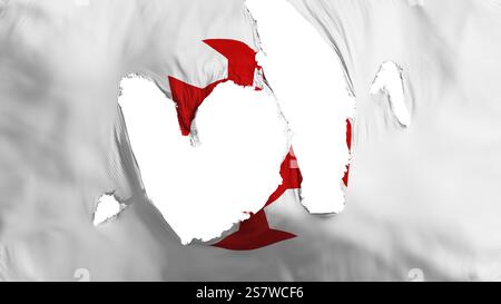 Ragged Sucre Stadt, Hauptstadt von Bolivien Flagge, weißer Hintergrund, 3D-Rendering Stockfoto