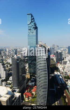 Das ultra modernen MahaNakhon Hochhaus in Bangkok, Thailand. Stockfoto