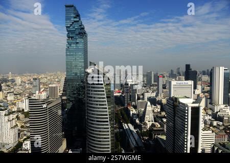 Das ultra modernen MahaNakhon Hochhaus in Bangkok, Thailand. Stockfoto