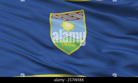 Zepce City Flag, Land Bosnien-Herzegowina, Großansicht, 3D-Rendering Stockfoto