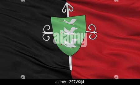 Santa Cruz City Flag, Land Chile, Großansicht, 3D-Rendering Stockfoto