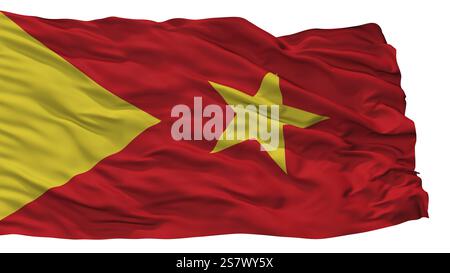 Tigray Region Stadt Flagge, Land Äthiopien, isoliert auf weißem Hintergrund Stockfoto