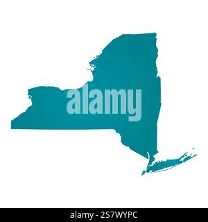 New York State Kartenvorlage isoliert auf weißem Hintergrund. Vektordesign. Stock Vektor