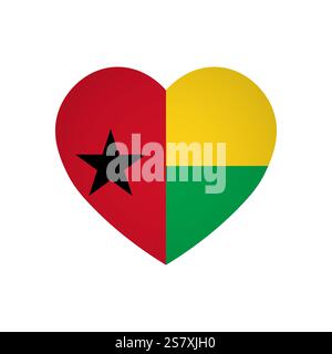 Guinea-Bissau-Flagge - rechteckige bunte Flagge, die eine kulturelle Identität und ein kulturelles Erbe des Landes darstellt. Das Wesen des nationalen Stolzes und der Einheit. An den Ecken in einem Papieralbum befestigt Stock Vektor