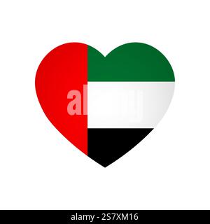 Flagge der Vereinigten Arabischen Emirate – rechteckige bunte Flagge, die eine kulturelle Identität und ein kulturelles Erbe des Landes darstellt. Das Wesen des nationalen Stolzes und der Einheit. An den Ecken in einem Papieralbum befestigt Stock Vektor