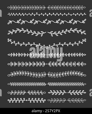 13 handgezeichnete Blumenteiler, Vektor eps10 Illustration Stock Vektor