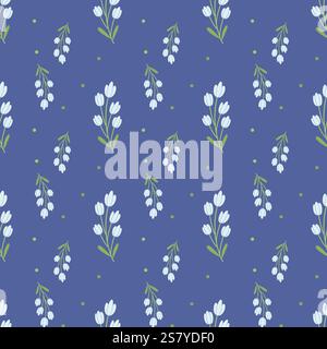 Trendige Hand gezeichnetes Blumenmuster für Kids.Vector Illustration Stock Vektor