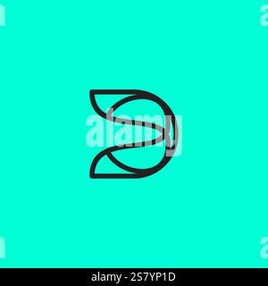 D-Line-Logo-Vorlage. Buchstabe D Stock Vektor