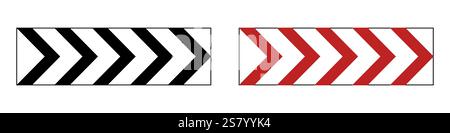 Hindernisschild, Sicherheitsschutzsymbol, Symbol. Begrenzungszaun, Ausrüstung. Sicherheitssystem. Straßensperre. Vektorabbildung Stock Vektor
