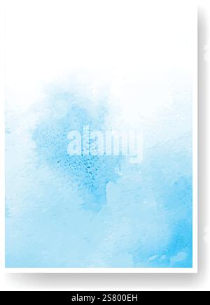 Die sanfte blaue Waschung schafft einen strukturierten und ätherischen Hintergrund, perfekt, um jedem Designprojekt einen Hauch von Eleganz und Ruhe zu verleihen Stock Vektor