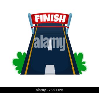 Zeichentrickbuchstabe A als Ziellinie auf einer Strecke. Vektor Sport Schriftart, Schriftart, lustige Schrift, Kinder Englisch Alphabet für Kinder pädagogische Aktivitäten, Sport Stock Vektor