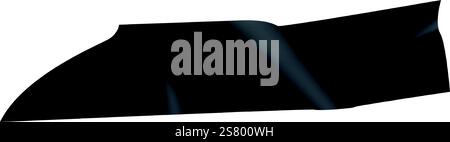 Das Aufbringen von schwarzem Isolierband auf einem hellweißen Hintergrund erzeugt einen auffälligen Kontrast, der das dunkle Klebematerial und seinen funktionellen Zweck bei Reparaturen und Wartungsarbeiten hervorhebt Stock Vektor