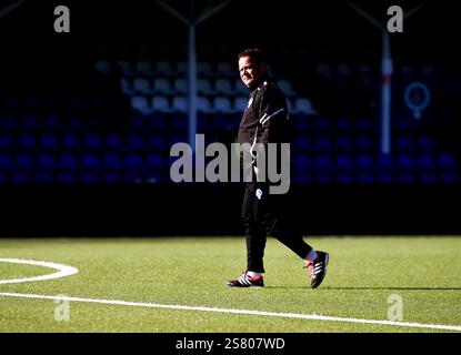 Åtvidabergs FF Trainer Roar Hansen nach dem Fußballspiel zwischen Åtvidabergs FF gegen Falkenbergs FF, Allsvenskan, Kopparvallen Arena, Åtvidaberg, Schweden. Stockfoto