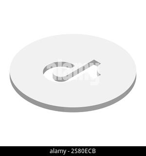 TikTok Social Media App-Symbol. Abbildung des isometrischen 3D-Vektors. Stock Vektor