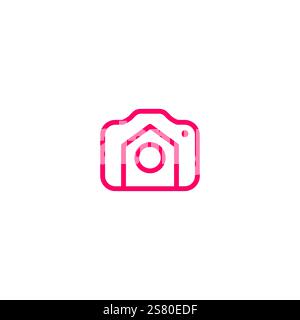 Kamera Home Logo-Symbol Vektorillustration Stock Vektor