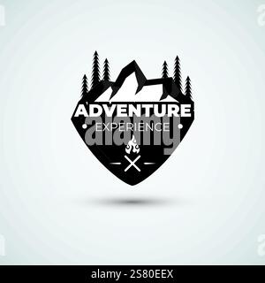 Design-Vorlage für Outdoor- und Adventure-Logos Stock Vektor
