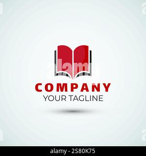 Illustration des Symbols für das Design des Buchlogos Stock Vektor