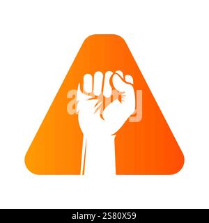 Initial Letter A Hand Logo Konzept für Happy Labor Day für USA, USA Labor Day Symbol Stock Vektor