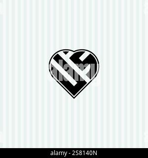 US Love and Care Logo mit Herzsymbol Stock Vektor