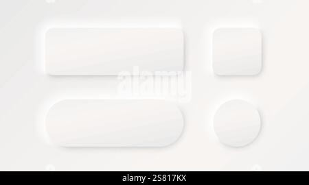 Frame-Taste, weißer Farbsatz, minimale Beschriftung. Vektor Stock Vektor