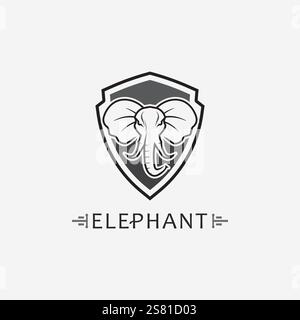 Elephant Logo Tier und Vektor Illustrator Design Vorlage Stock Vektor
