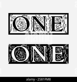 Logo Nummer eins und Vektornummer Design Stock Images Illustration Stock Vektor