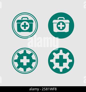 Sicherheitslogo-Symbol-Vektordesign und grafisches Illustrationsschild Stock Vektor