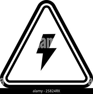 Warnung elektrisches Gerät, Elektrizität Stock Vektor
