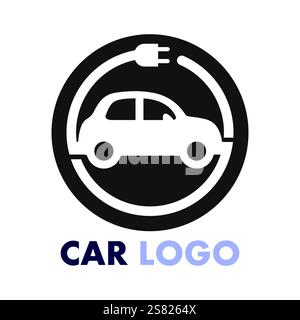 Auto Auto-Logo-Design mit Konzept Sportwagen Fahrzeug Symbol Silhouette.Vektor Illustration Design-Vorlage. Stock Vektor