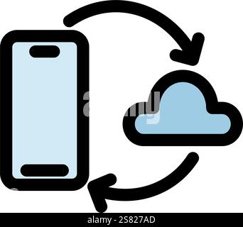 Symbol für Cloud-Computing – Symbol für Cloud-Computing, Cloud-Infrastruktur, Technologie und Netzwerk. Stock Vektor