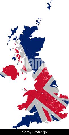 Silhouette von großbritannien, Stock Vektor