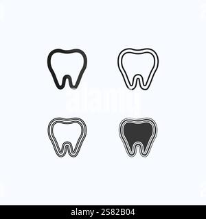 Dental Logo Design Vektor-Vorlage.Creative Dentist Logo. Zahnklinik Vektor-Logo. Stock Vektor