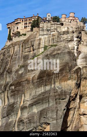 Kloster Varlaam, Metera, Trikala, Thessalien, Griechenland. Meteora ist eine Klostergemeinschaft und seit 1988 UNESCO-Weltkulturerbe. Stockfoto