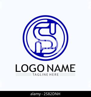 S Logo und Business Corporate S Letter Logo Design Vektor Stock Vektor
