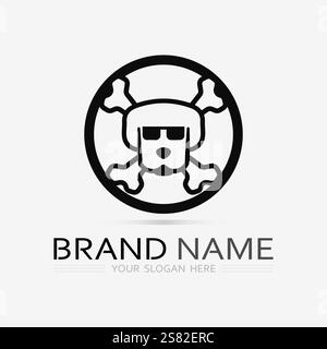Design-Grafik mit Hundelogo und Tiervektor-Symbol Stock Vektor