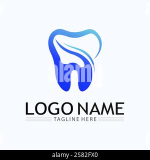 Dental Logo Design Vektor-Vorlage.Creative Dentist Logo. Zahnklinik Vektor-Logo. Stock Vektor