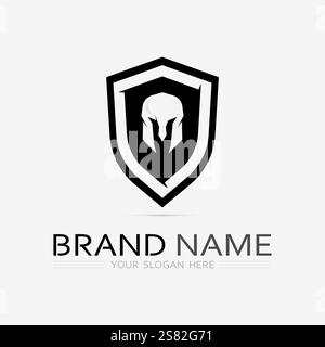 Schild Logo Design Vektor, Schild Emblem Logo Vorlage, Logosymbol Symbol-Vektor Stock Vektor