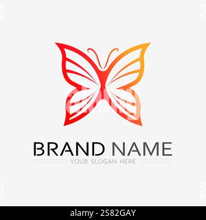 Schönheit Schmetterling Vektor Icon Design Stock Vektor